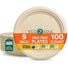 image:imageECO SOUL 10 Inch Disposable Bagasse Paper Plates 100 Pack Round100