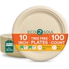 image:imageECO SOUL 10 Inch Disposable Bagasse Paper Plates 100 Pack Round100