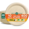 image:imageECO SOUL 10 Inch Disposable Bagasse Paper Plates 100 Pack Round400