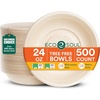 image:imageECO SOUL 12 Oz Disposable Bagasse Paper Bowls 50 Pack NaturalNatural
