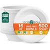 image:imageECO SOUL 12 Oz Disposable Bagasse Paper Bowls 50 Pack NaturalWhite