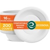 image:imageECO SOUL 12 Oz Disposable Bagasse Paper Bowls 50 Pack NaturalWhite