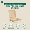 image:imageECO SOUL 6x6 Compostable Clamshell Food Containers 100 Pack8 x 8 Inch 200Pack