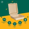image:imageECO SOUL 6x6 Compostable Clamshell Food Containers 100 Pack8 x 8 Inch 50Pack