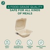 image:imageECO SOUL 6x6 Compostable Clamshell Food Containers 200 Pack