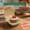image:imageECO SOUL 8x8 Compostable Clamshell Food Containers 100 Pack6 x 6 Inch 100Pack