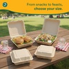 image:imageECO SOUL 8x8 Compostable Clamshell Food Containers 100 Pack8 x 8 Inch 50Pack