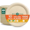image:imageECO SOUL 10 Inch Disposable Bagasse Paper Plates 1000 Pack Round