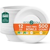 image:imageECO SOUL 12 Oz Disposable Bagasse Paper Bowls 50 Pack NaturalWhite