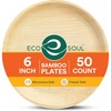 image:imageECO SOUL 6 Inch Disposable Bamboo Plates 50 Pack Round