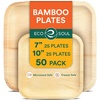image:imageECO SOUL 7 amp 10 Inch Disposable Bamboo Bundle Plates 50 Pack50