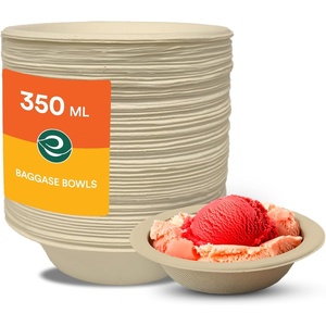 image:imageECO SOUL 12 Oz Disposable Bagasse Paper Bowls 50 Pack NaturalNatural