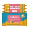 image:imageECO SOUL Deodorant Wipes for Body amp Underarm Odor 45 Count 3 x 15 CitrusLight Citrus