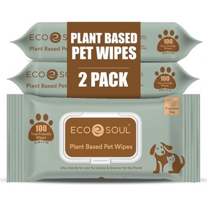 image:imageECO SOUL Pet Cleaning Wipes 2 Pack 100 Count Each UnscentedPack of 2