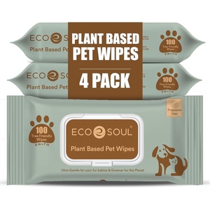 image:imageECO SOUL Pet Cleaning Wipes 2 Pack 100 Count Each UnscentedPack of 4