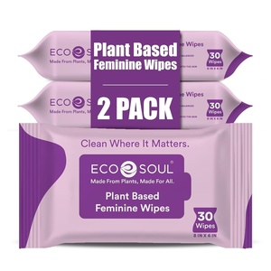 image:imageECO SOUL PlantBased Feminine Hygiene Wipes 30 Count Pack of 2 Dermatologist Tested pH Balanced Intimate Cleansing Wipes FSCCertified AlcoholFree ParabenFree FragranceFree amp Hypoallergenic30 Count Pack of 2