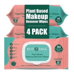 image:imageECO SOUL PlantBased Makeup Remover Wipes 4 Pack 30 Count Each30 Count Pack of 4